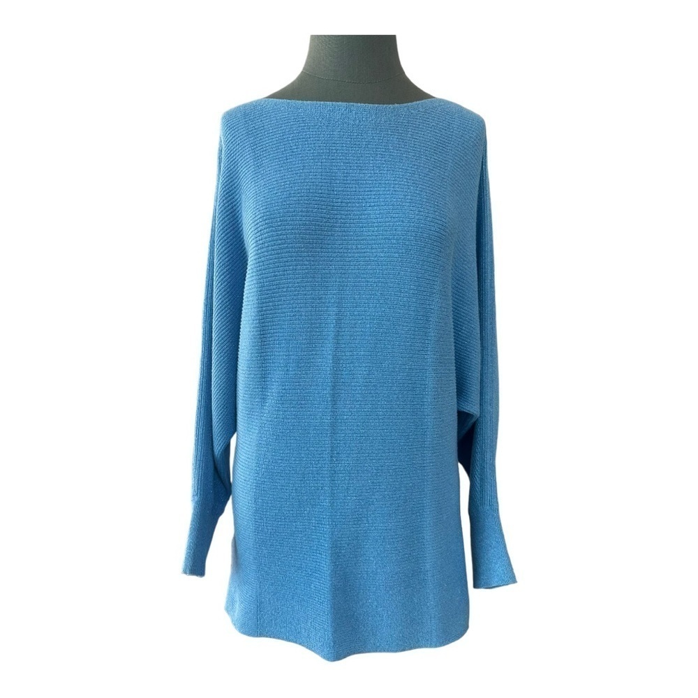 Tommy Bahama Blue and Silver Relaxed Fit Pullover Sweater
